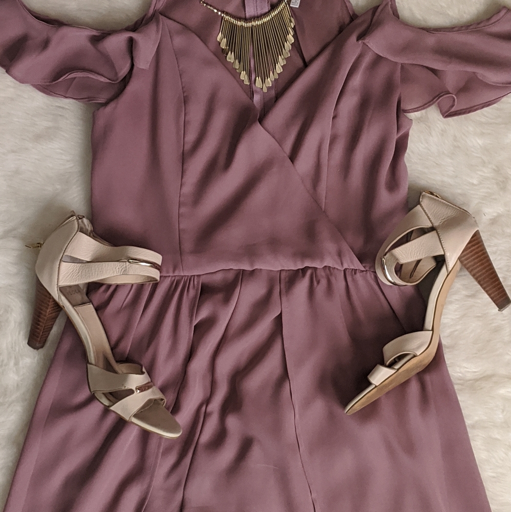 Cold Shoulder Maxi Dress, Mauve